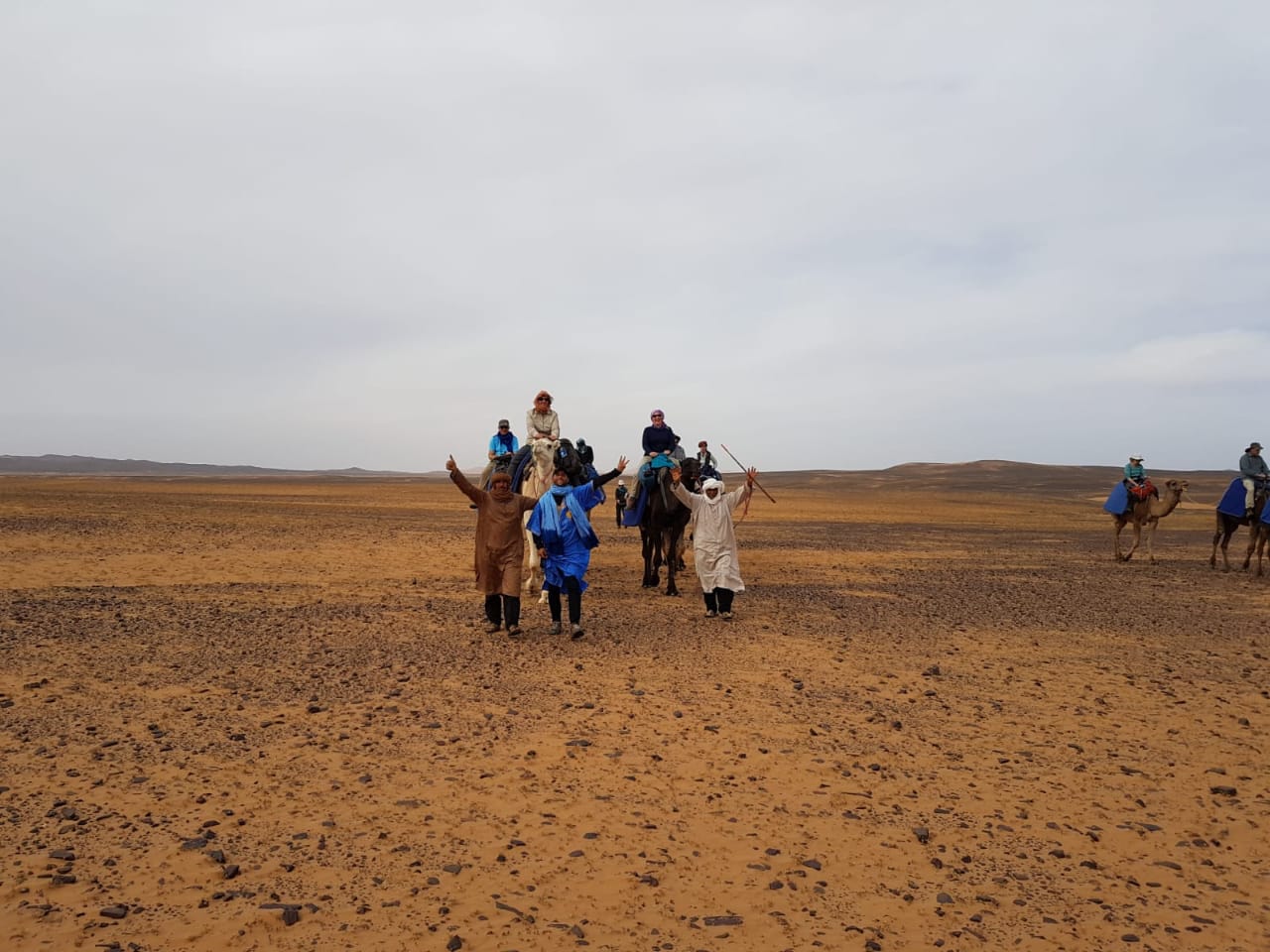 Group tour in desert